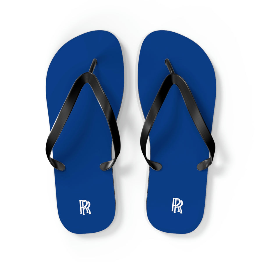 Unisex Dark Blue Rolls Royce Flip Flops™