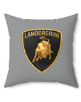 Grey Lamborghini Spun Polyester Square Pillow™