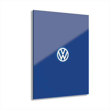 Dark Blue Volkswagen Acrylic Prints (French Cleat Hanging)™