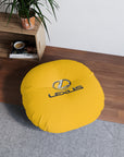 Yellow Lexus Tufted Floor Pillow, Round™