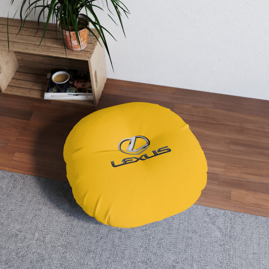 Yellow Lexus Tufted Floor Pillow, Round™