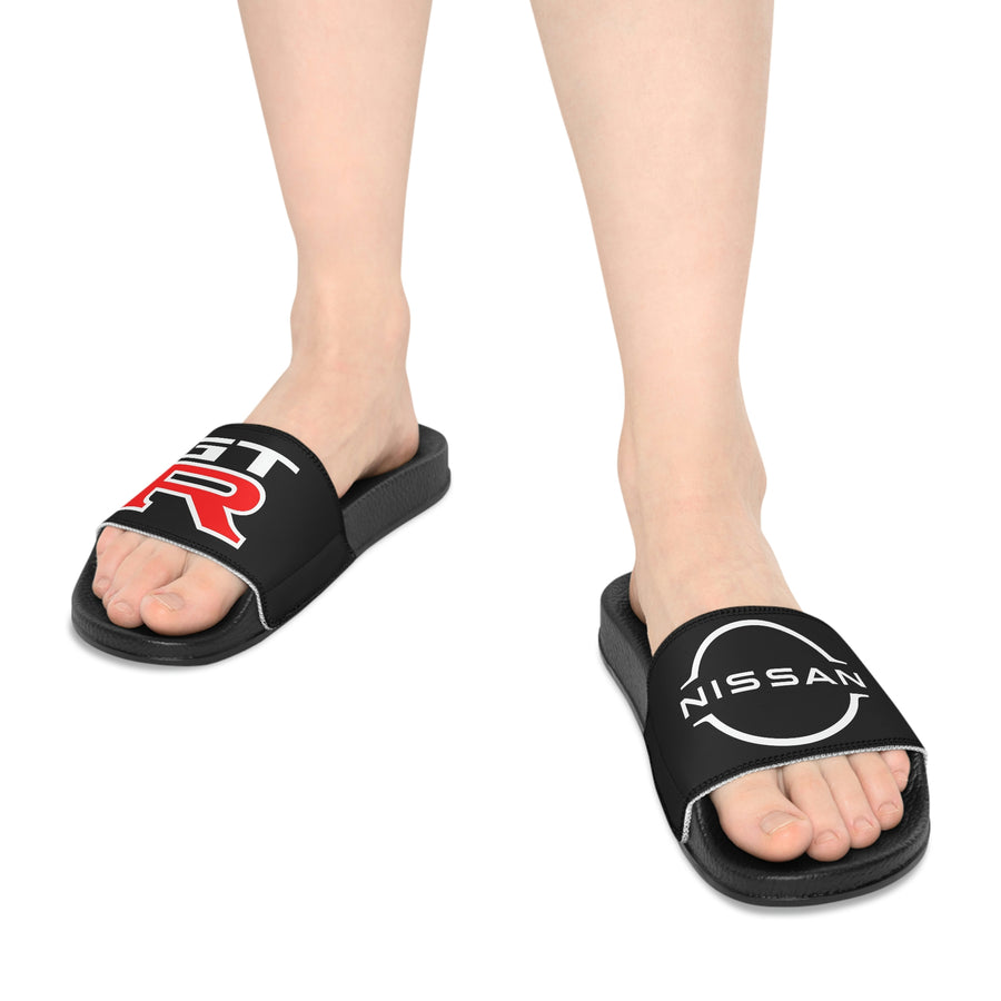 Unisex Black Nissan GTR Youth Slide Sandals™