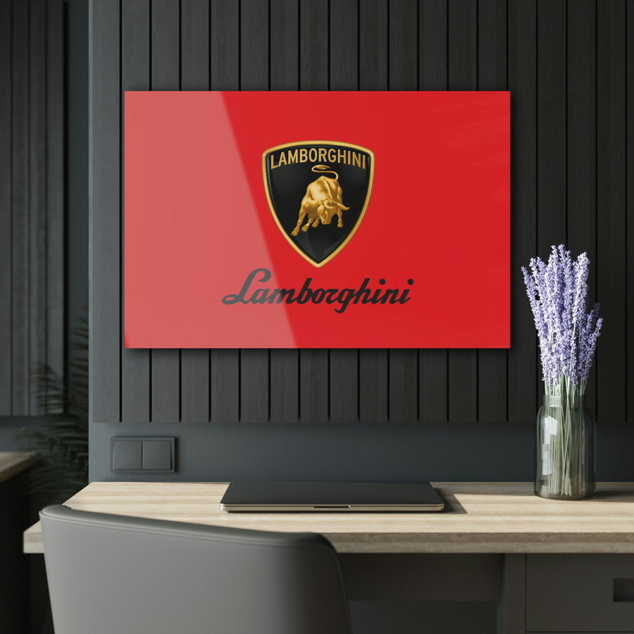 Red Lamborghini Acrylic Prints (French Cleat Hanging)™