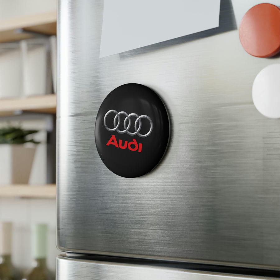 Black Audi Button Magnet, Round (1 & 10 pcs)™