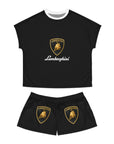 Women's Black Lamborghini Short Pajama Set™