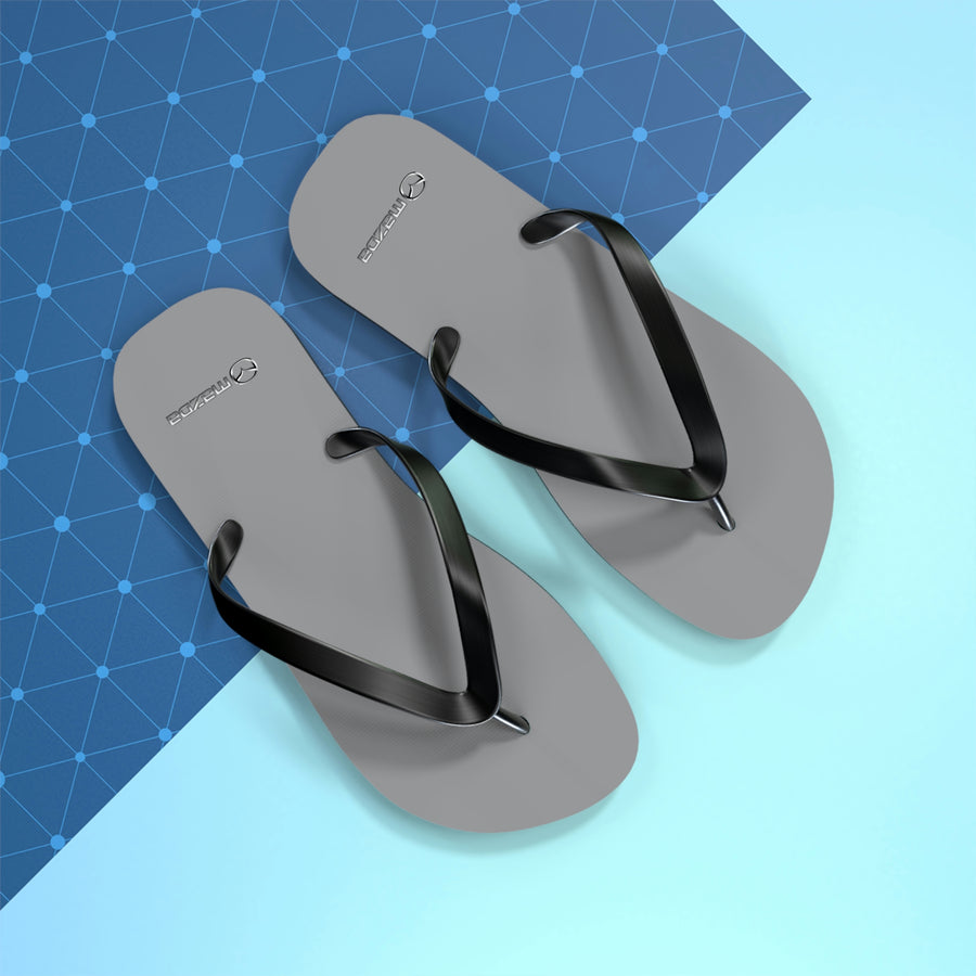 Unisex Grey Mazda Flip Flops™