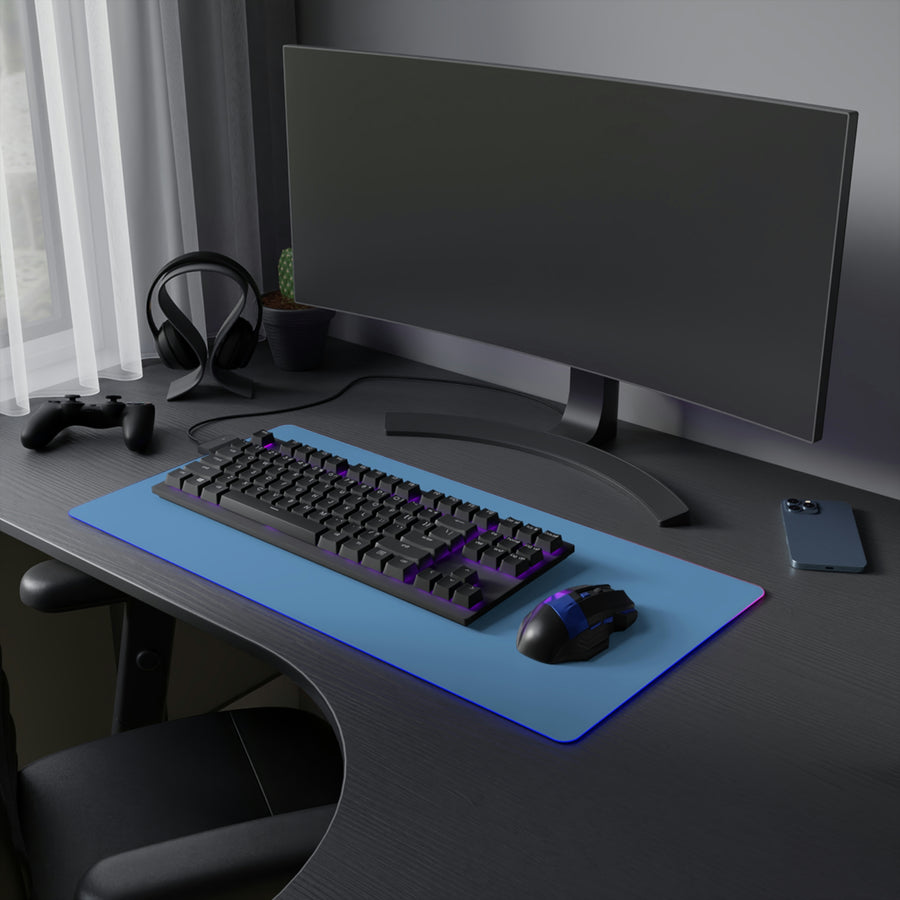 Light Blue Jaguar LED Gaming Mouse Pad™