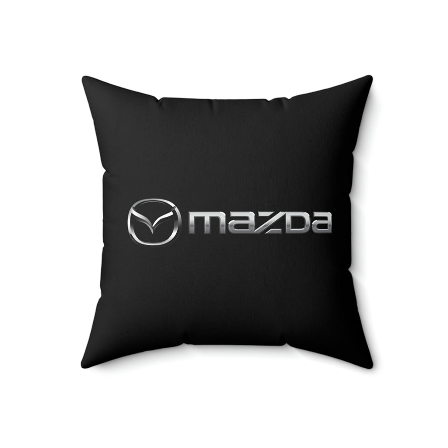 Black Mazda Spun Polyester Square Pillow™