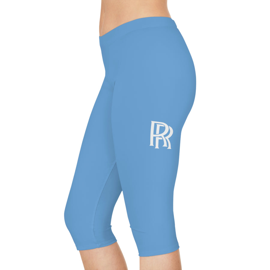 Women's Light Blue Rolls Royce Capri Leggings™