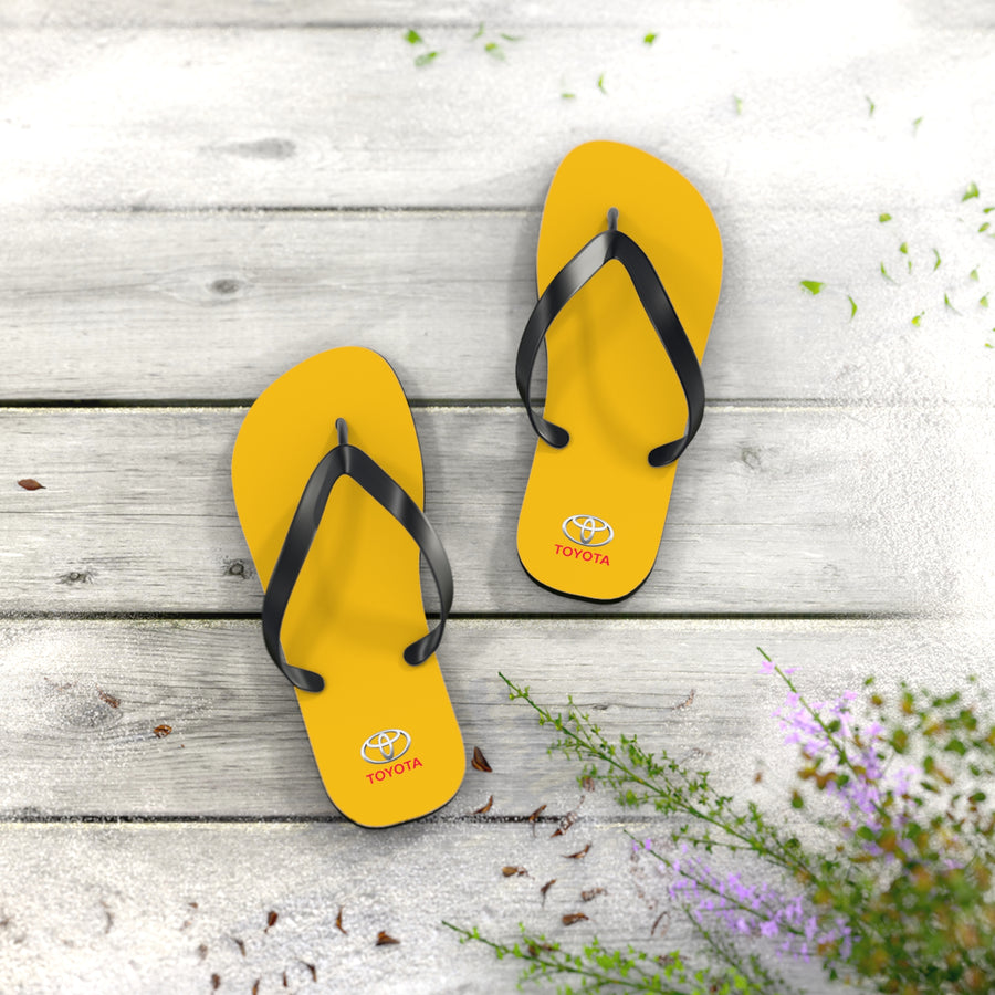 Unisex Yellow Toyota Flip Flops™