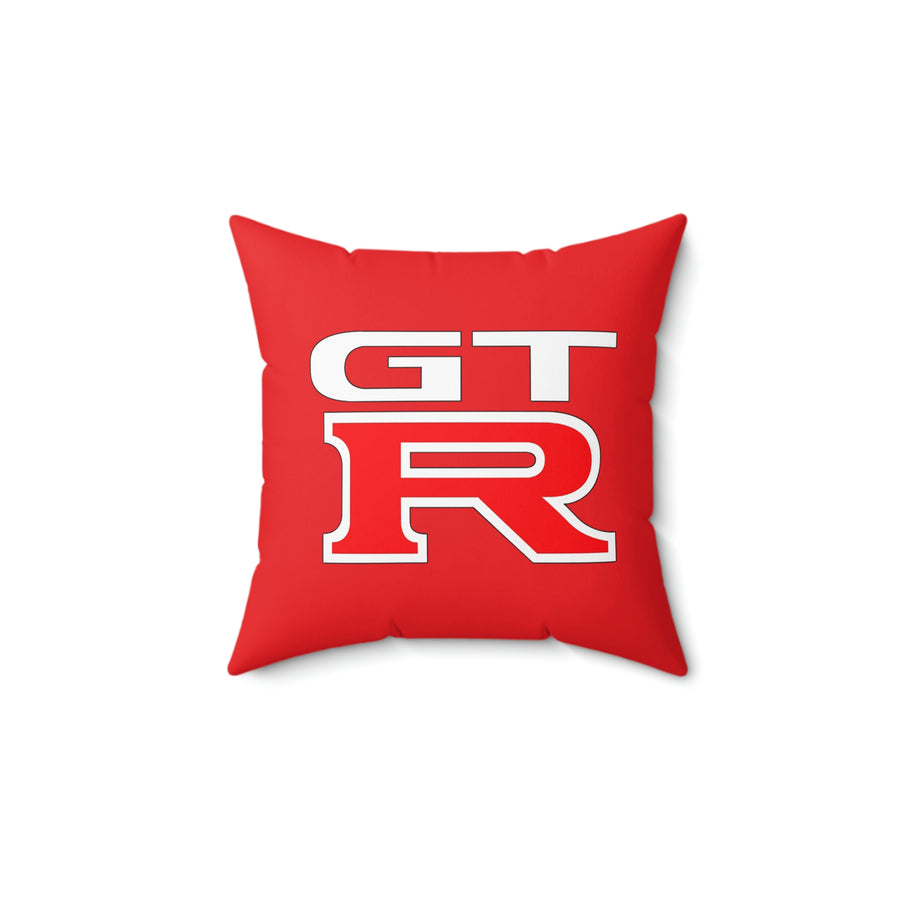 Red Spun Polyester Square Nissan GTR Pillow™