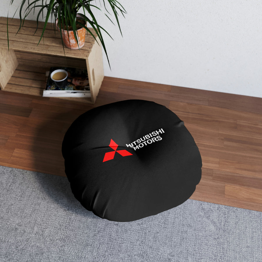 Black Mitsubishi Tufted Floor Pillow, Round™