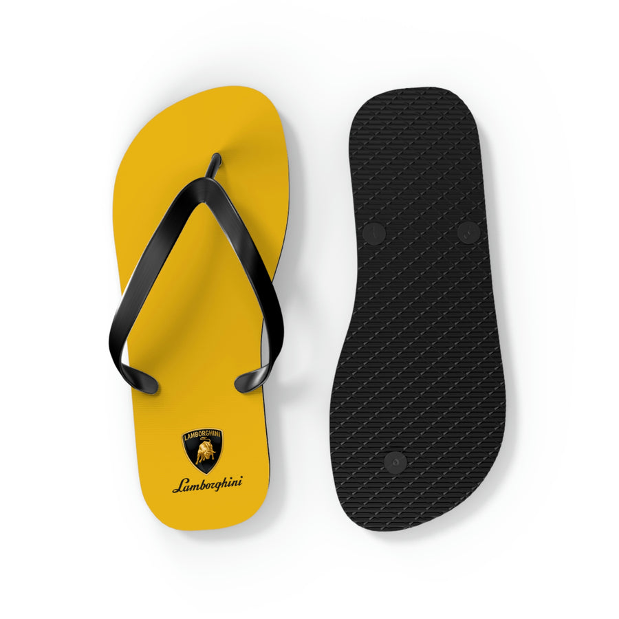 Unisex Yellow Lamborghini Flip Flops™