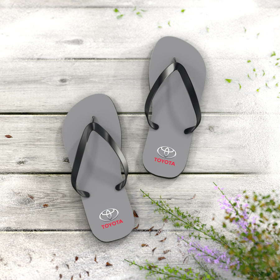 Unisex Grey Toyota Flip Flops™