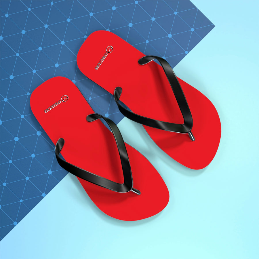 Unisex Red Mazda Flip Flops™