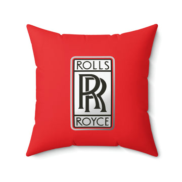 Red Rolls Royce Spun Polyester Square Pillow™