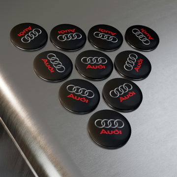 Black Audi Button Magnet, Round (1 & 10 pcs)™