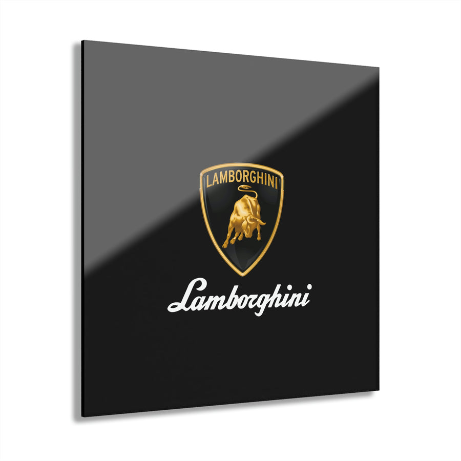 Black Lamborghini Acrylic Prints (French Cleat Hanging)™