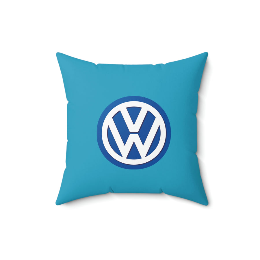 Turquoise Volkswagen Spun Polyester Square Pillow™