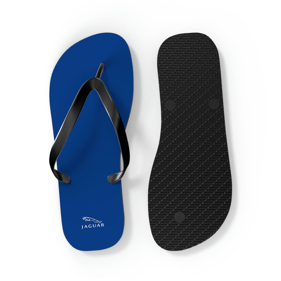 Unisex Dark Blue Jaguar Flip Flops™