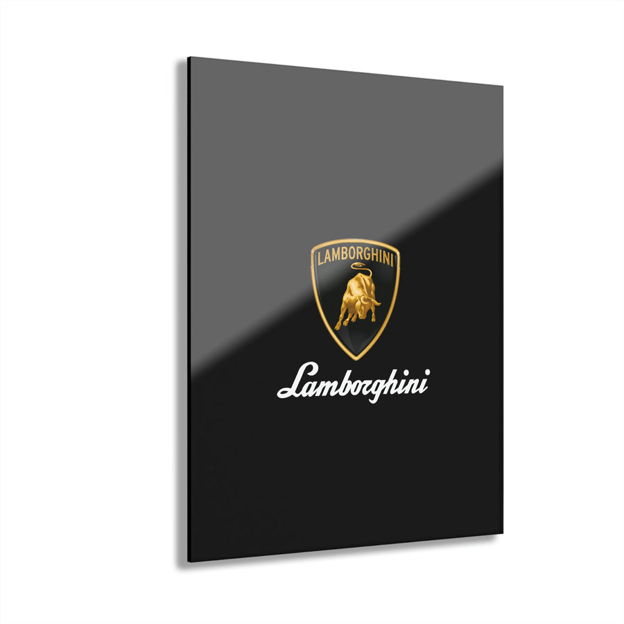 Black Lamborghini Acrylic Prints (French Cleat Hanging)™