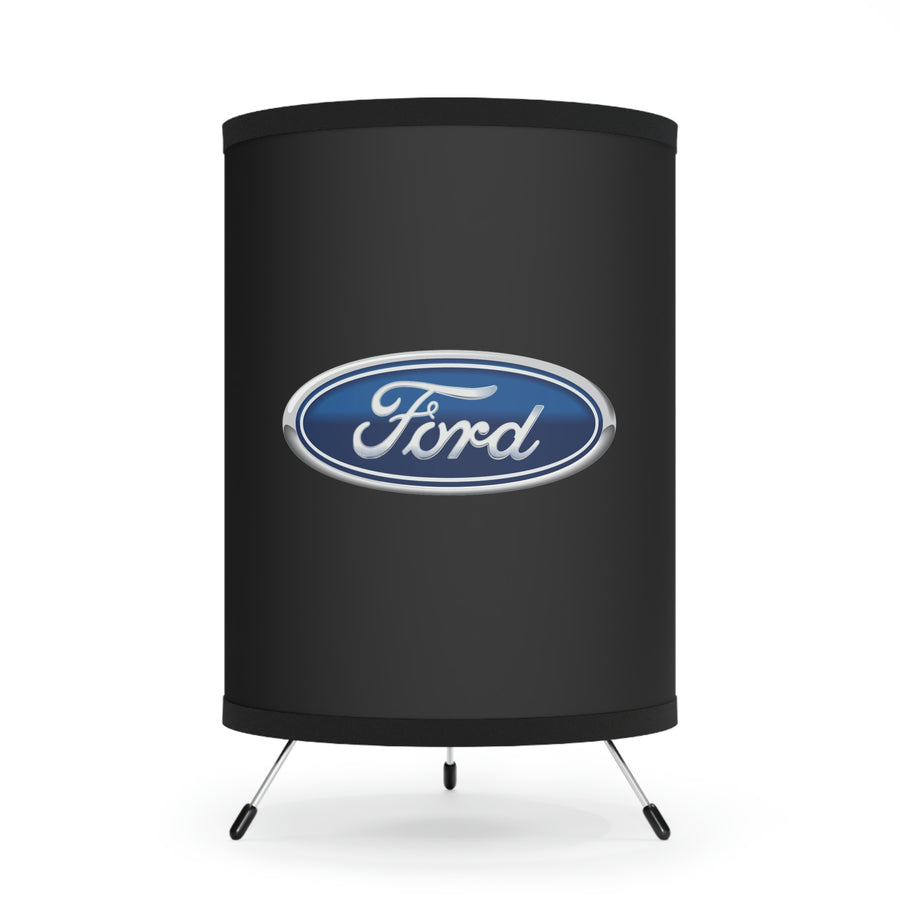 Black Ford Chevrolet Tripod Lamp with High-Res Printed Shade, US\CA plug™