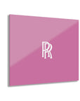 Light Pink Rolls Royce Acrylic Prints (French Cleat Hanging)™