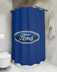 Dark Blue Ford Shower Curtain™