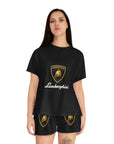 Women's Black Lamborghini Short Pajama Set™