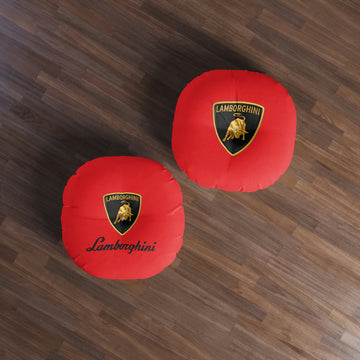 Red Lamborghini Tufted Floor Pillow, Round™