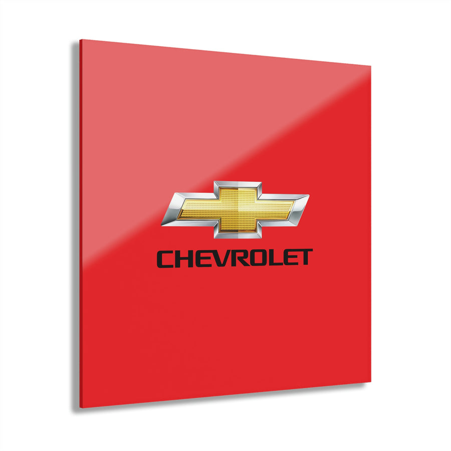 Red Chevrolet Acrylic Prints (French Cleat Hanging)™