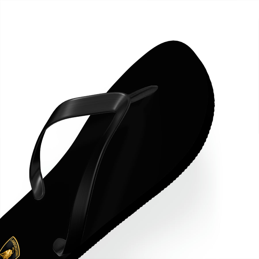 Unisex Black Lamborghini Flip Flops™