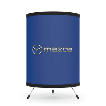 Dark Blue Mazda Tripod Lamp with High-Res Printed Shade, US\CA plug™