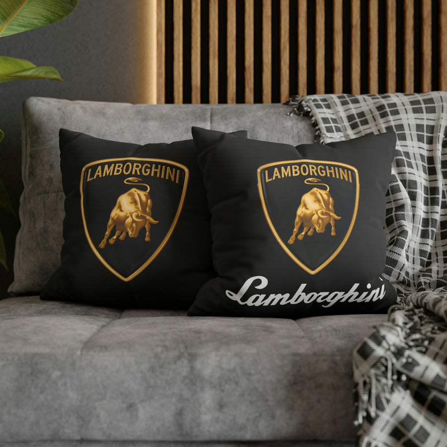 Black Lamborghini Spun Polyester pillowcase™