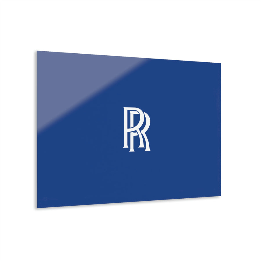 Dark Blue Rolls Royce Acrylic Prints (French Cleat Hanging)™