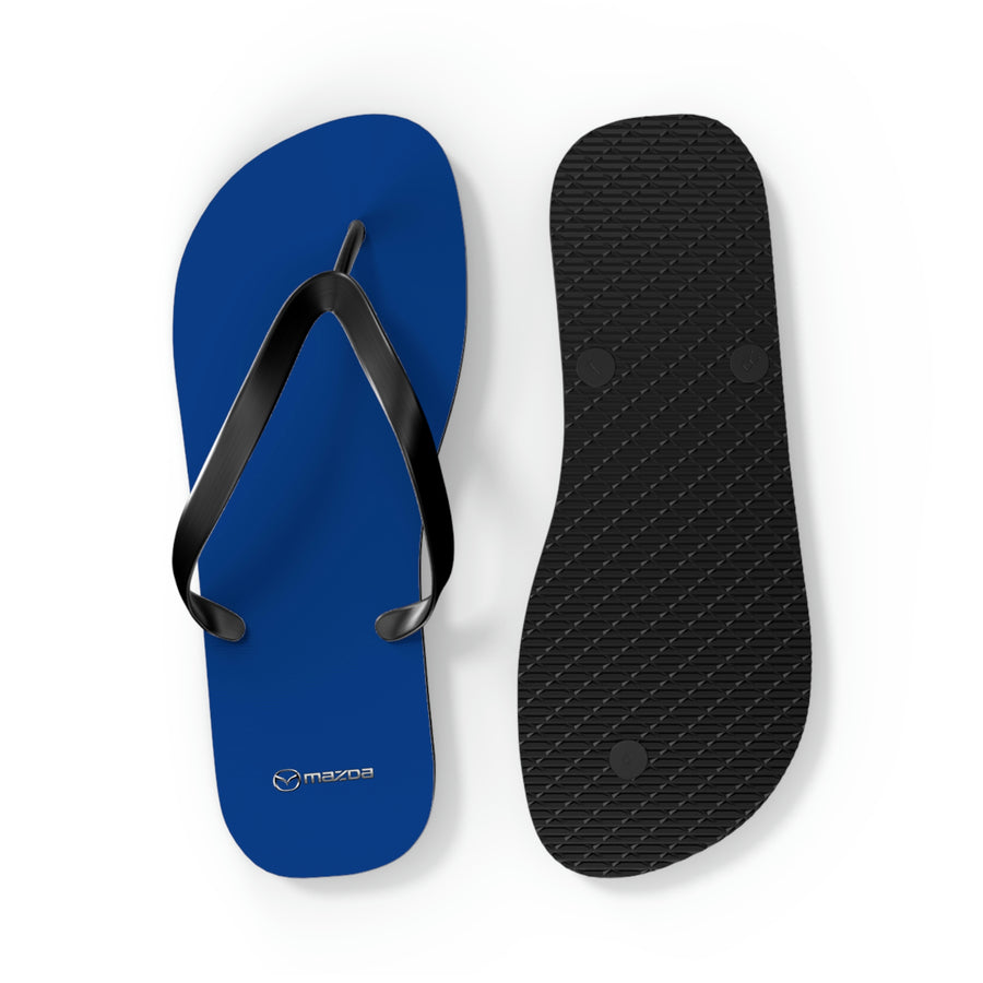 Unisex Dark Blue Mazda Flip Flops™