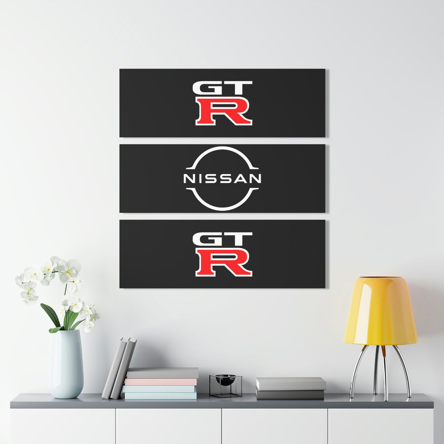 Black Nissan GTR Acrylic Prints (Triptych)™