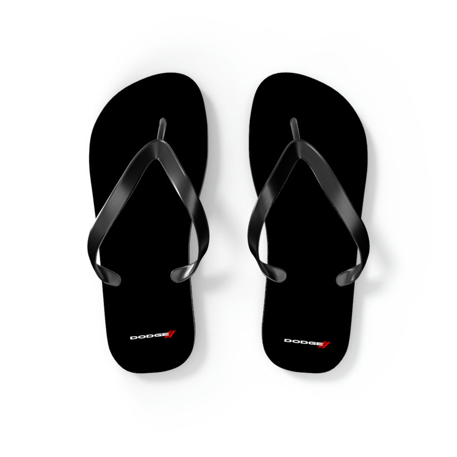 Unisex Black Dodge Flip Flops™