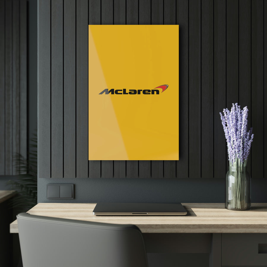 Yellow McLaren Acrylic Prints (French Cleat Hanging)™