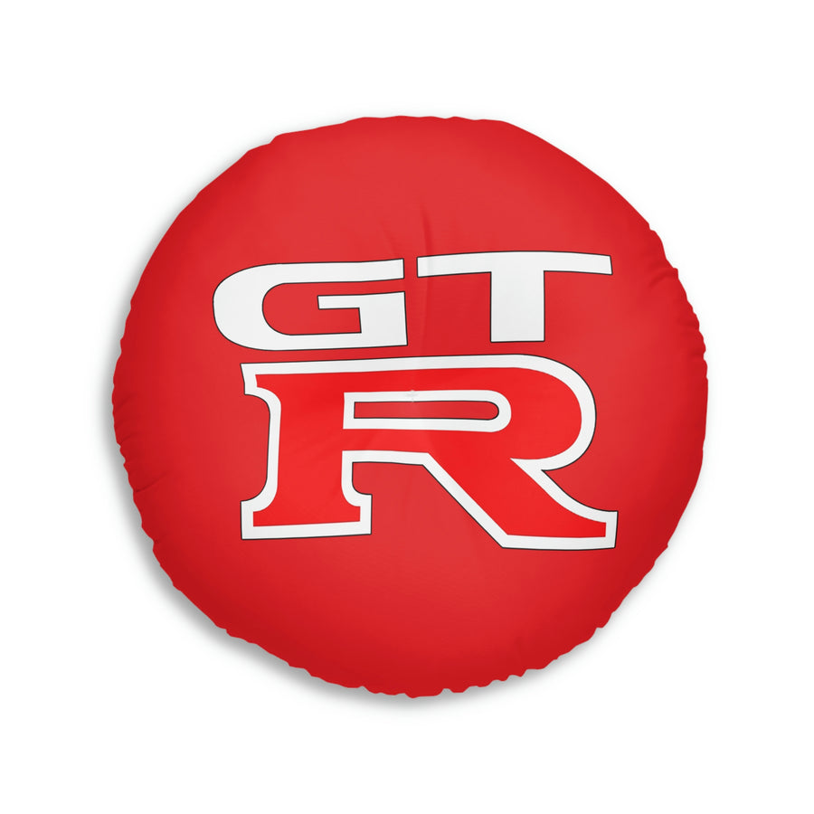 Red Nissan GTR Tufted Floor Pillow, Round™