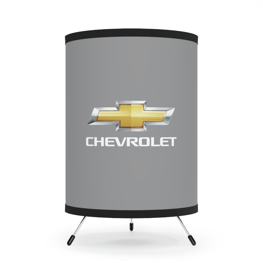 Grey Chevrolet Tripod Lamp with High-Res Printed Shade, US\CA plug™