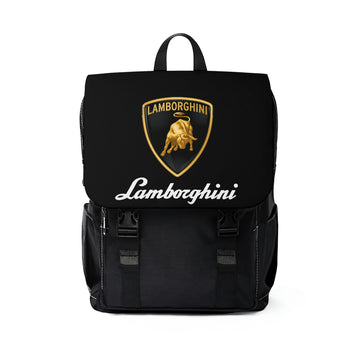 Unisex Black Lamborghini Casual Shoulder Backpack™
