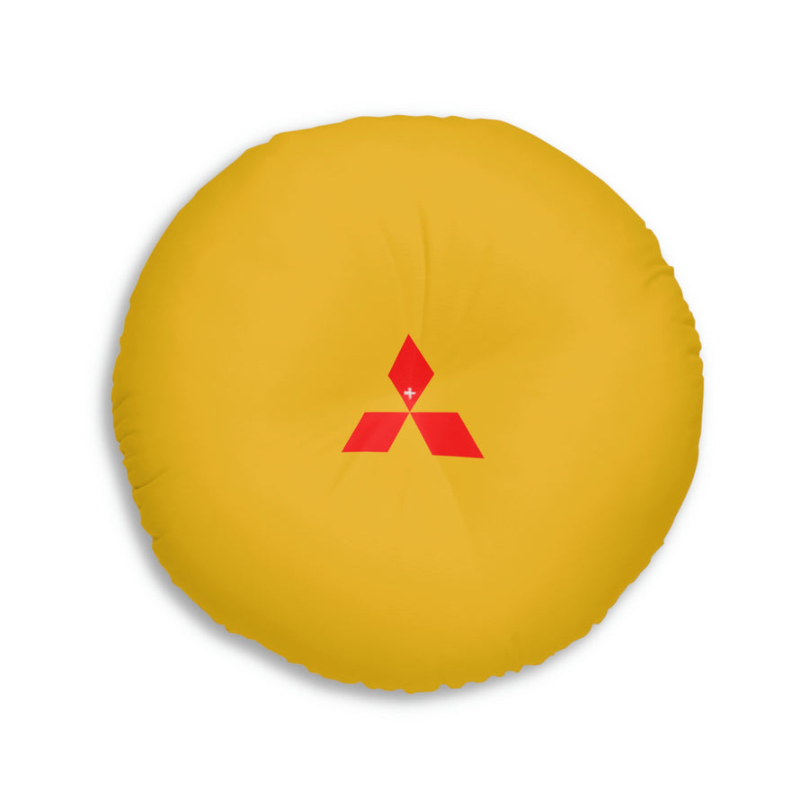 Yellow Mitsubishi Tufted Floor Pillow, Round™