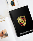 Black Porsche Spiral Notebook - Ruled Line™