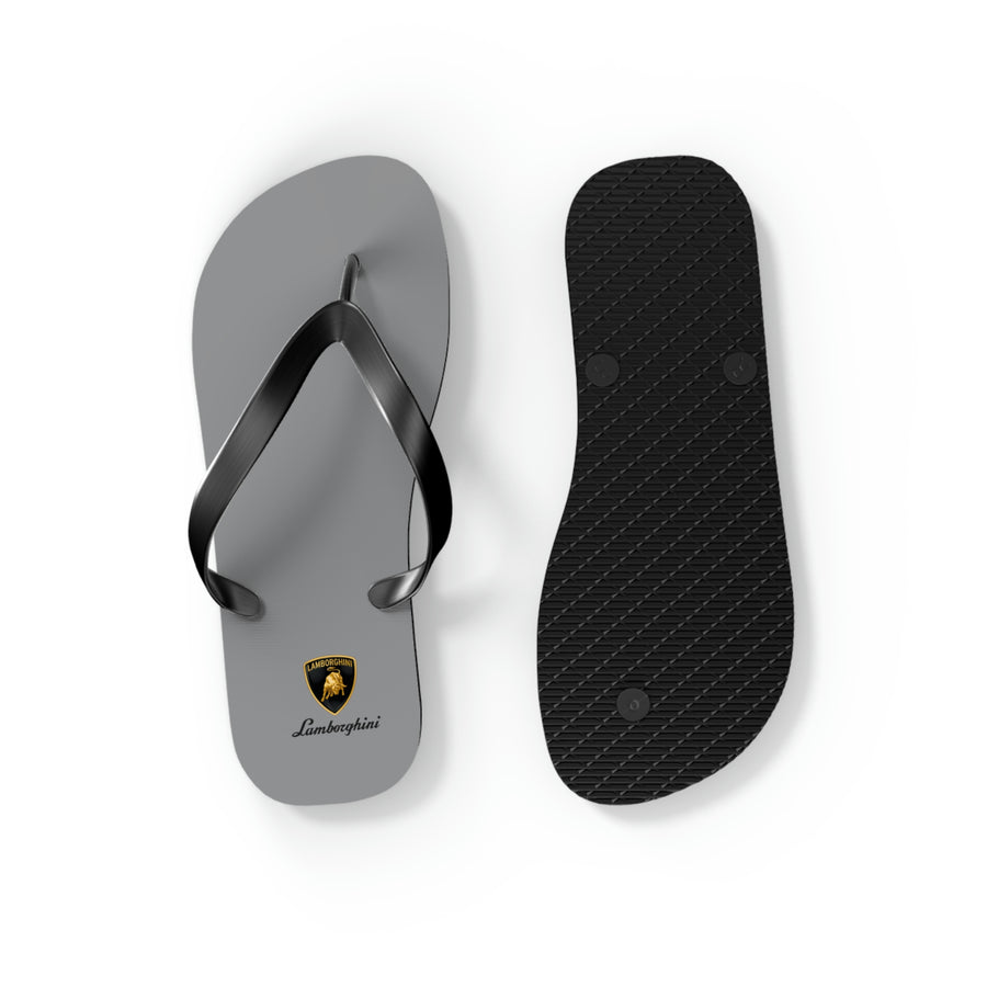 Unisex Grey Lamborghini Flip Flops™