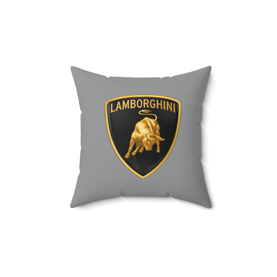 Grey Lamborghini Spun Polyester Square Pillow™