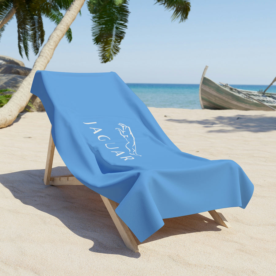 Light Blue Jaguar Beach Towel™