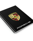 Black Porsche Spiral Notebook - Ruled Line™