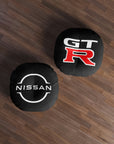 Black Nissan GTR Tufted Floor Pillow, Round™