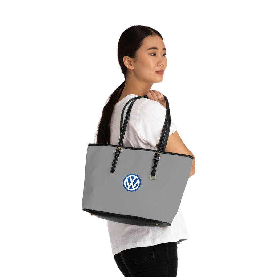 Grey Volkswagen Leather Shoulder Bag™